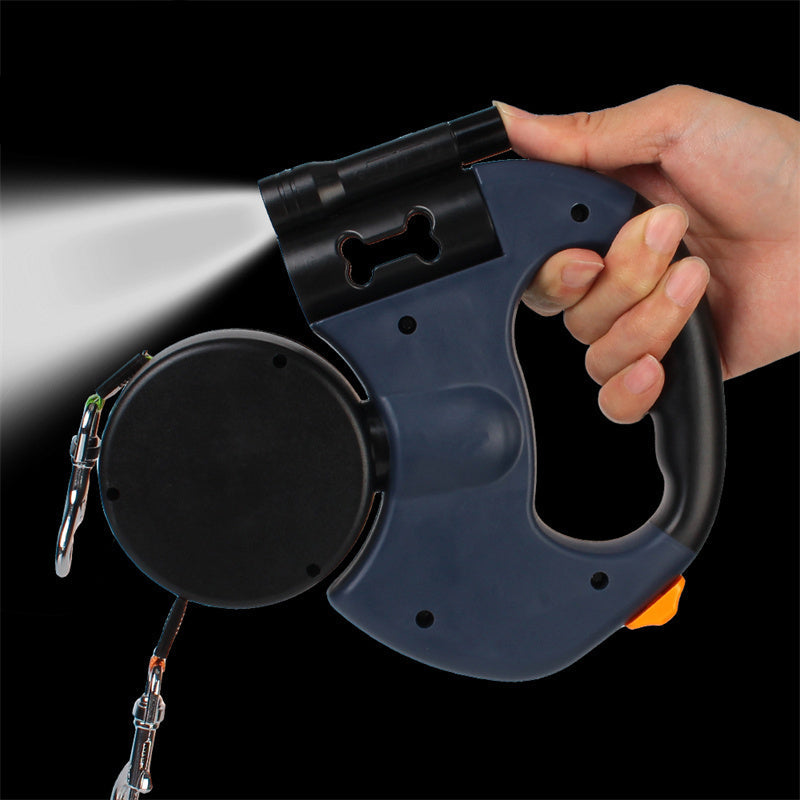 360° Tangle-Free Dual Dog Leash – Retractable & Swivel-Base for Hassle-Free Walks
