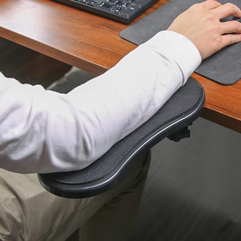 Ergonomic Desk Arm Rest – Adjustable Clamp-On Support for Long Work Hours