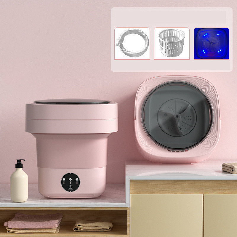 Mini Foldable Washing Machine – Portable & Space-Saving for Socks, Underwear, and Travel