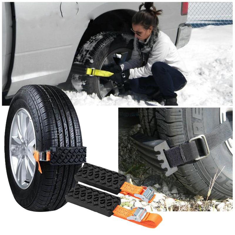 2x Emergency Tire Anti-Slip Straps – Snow & Mud Grip Boosters for Stuck Cars