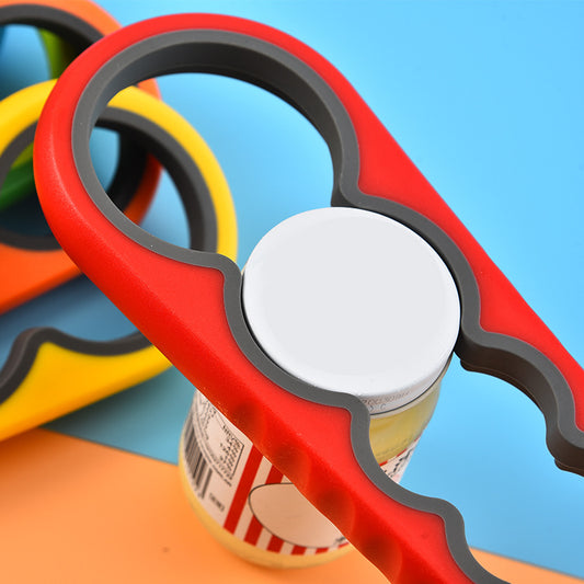 4-in-1 Jar Lid Opener – Easy Grip Tool for Tight Jar Lids, Bottles & More
