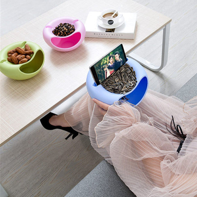 Sunflower Seed Tray – Dual-Layer Snack Bowl for Seeds & Shells