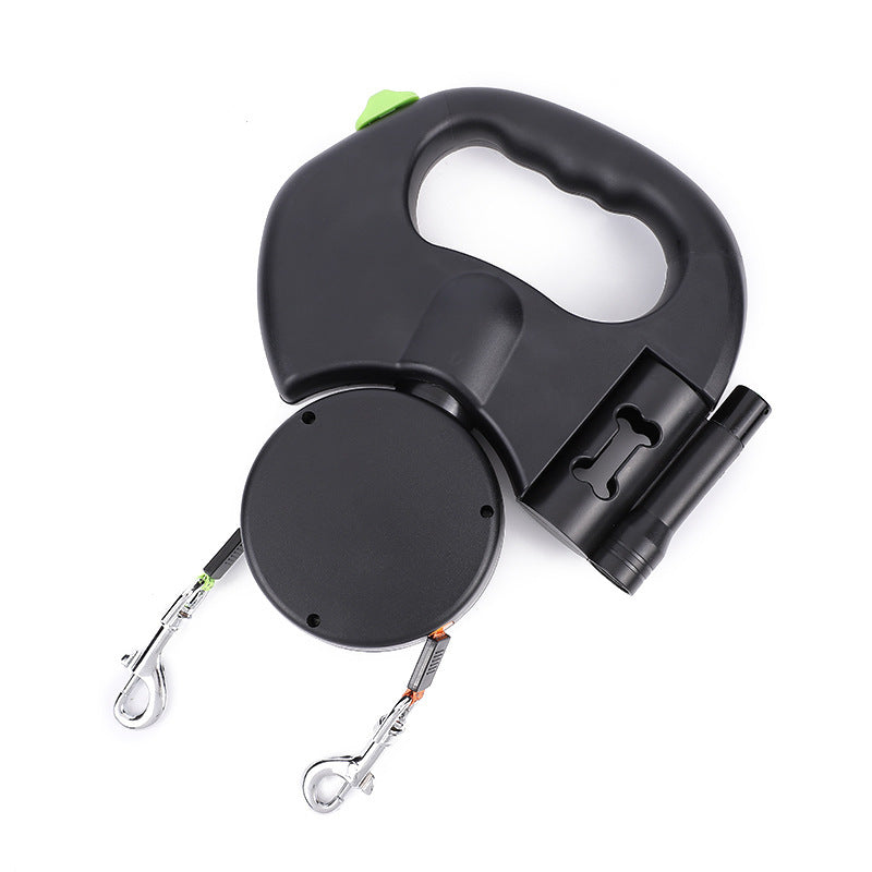 360° Tangle-Free Dual Dog Leash – Retractable & Swivel-Base for Hassle-Free Walks
