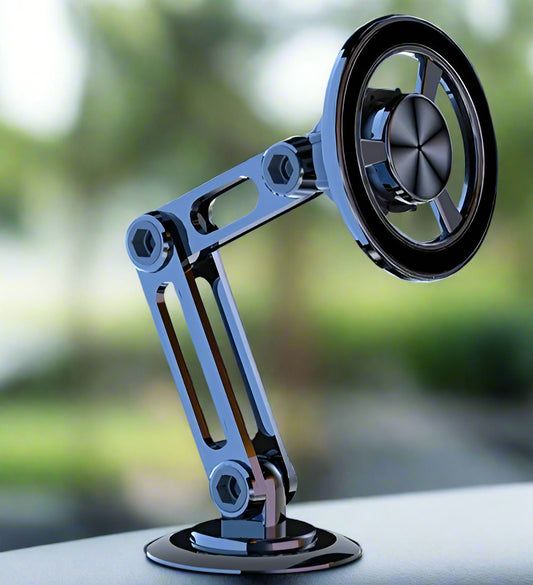Magnetic Metal Phone Stand – Foldable, Adjustable & Pocket-Friendly