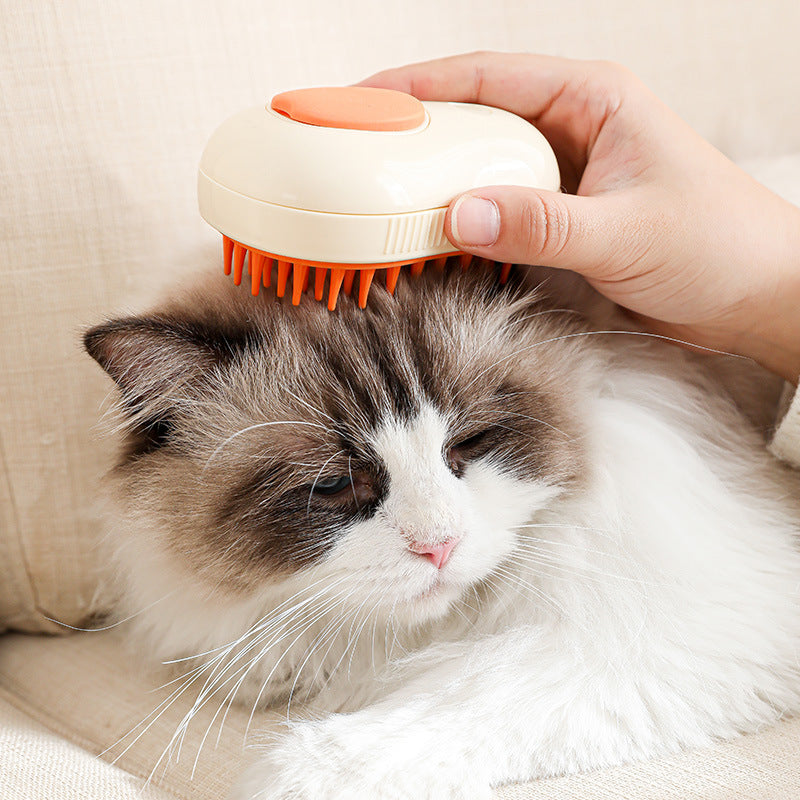 Pet Steam Brush – Gentle Grooming Tool for Odor, Shedding & Tangle Removal