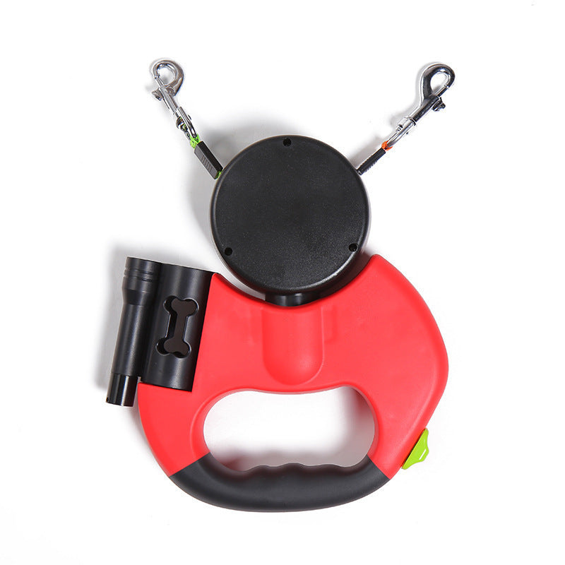 360° Tangle-Free Dual Dog Leash – Retractable & Swivel-Base for Hassle-Free Walks