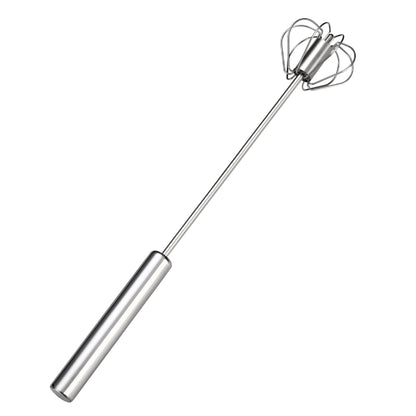 Push-Whisk Egg Beater – Semi-Automatic Stainless Steel Hand Mixer
